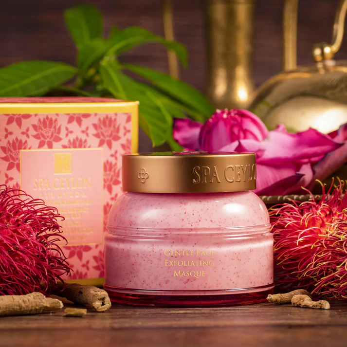 LOTUS & RAMBUTAN - GENTLE FACE EXFOLIATING MASQUE -Active Cell Extract + Vitamin B12 Plus Gentle Face Exfoliating Masque